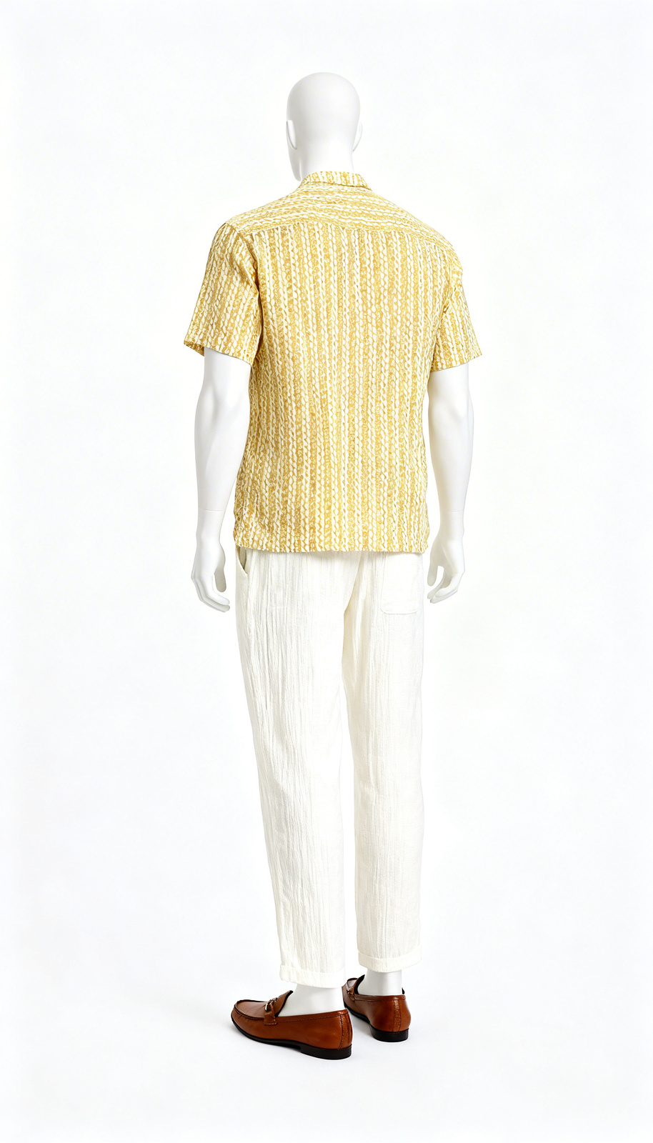 Yellow Printed Casual Shirt