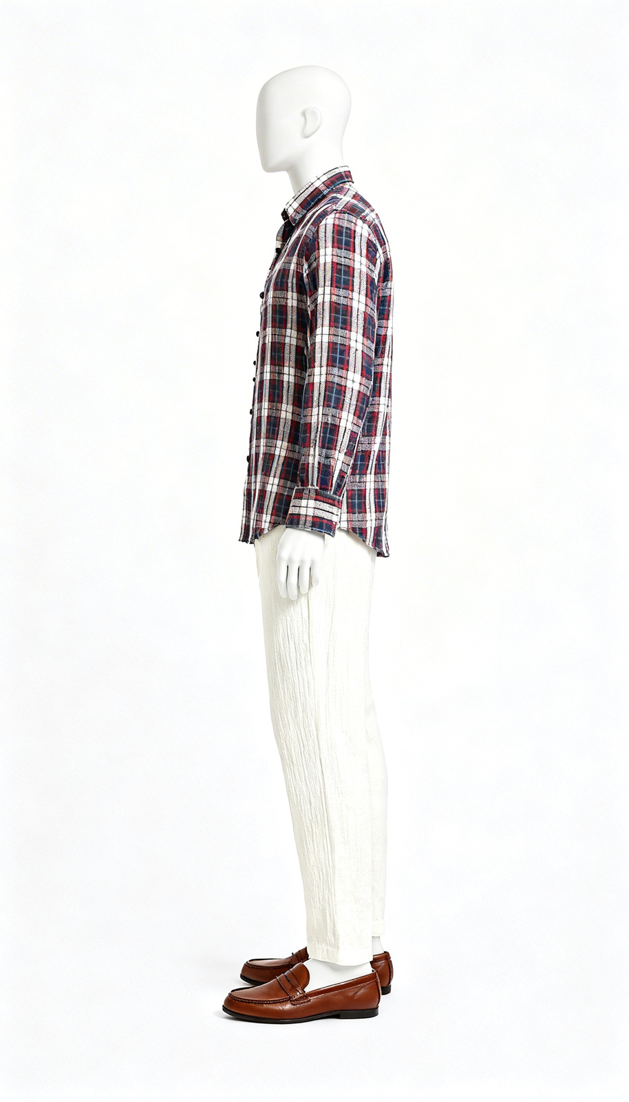 Red Blue Checked Shirt - Image 3