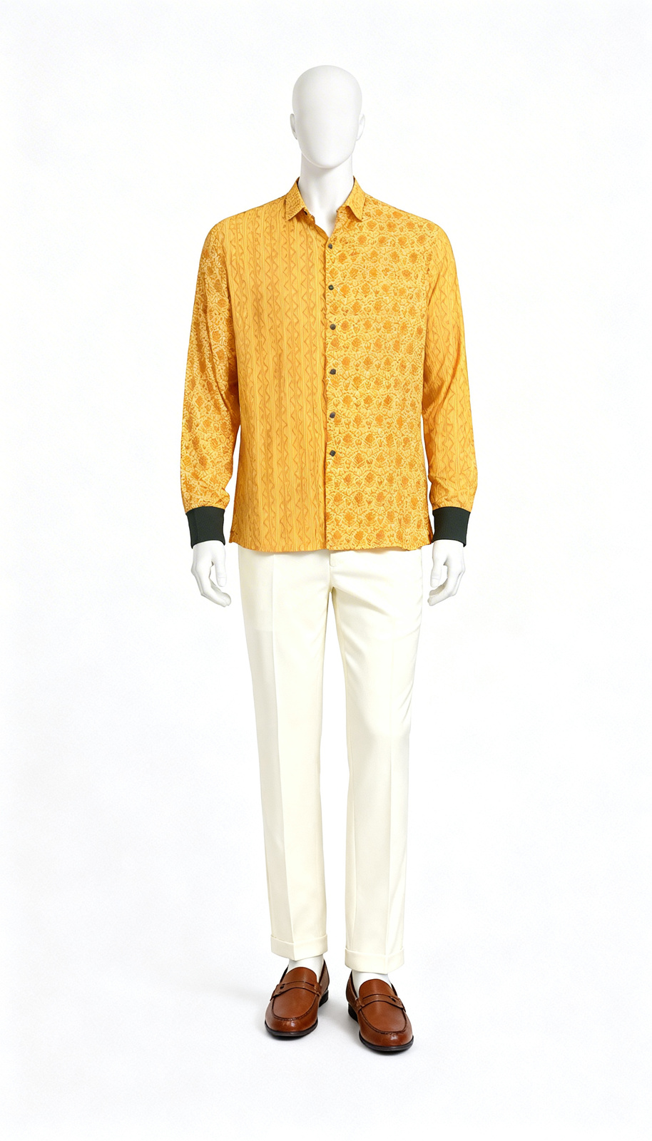 Yellow Dual Pattern Shirt