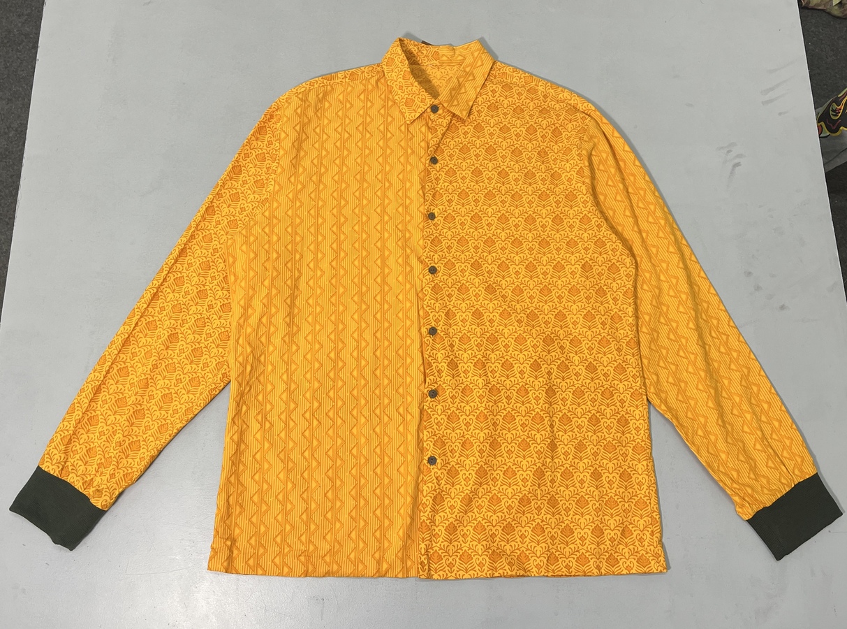 Yellow Dual Pattern Shirt - Image 4