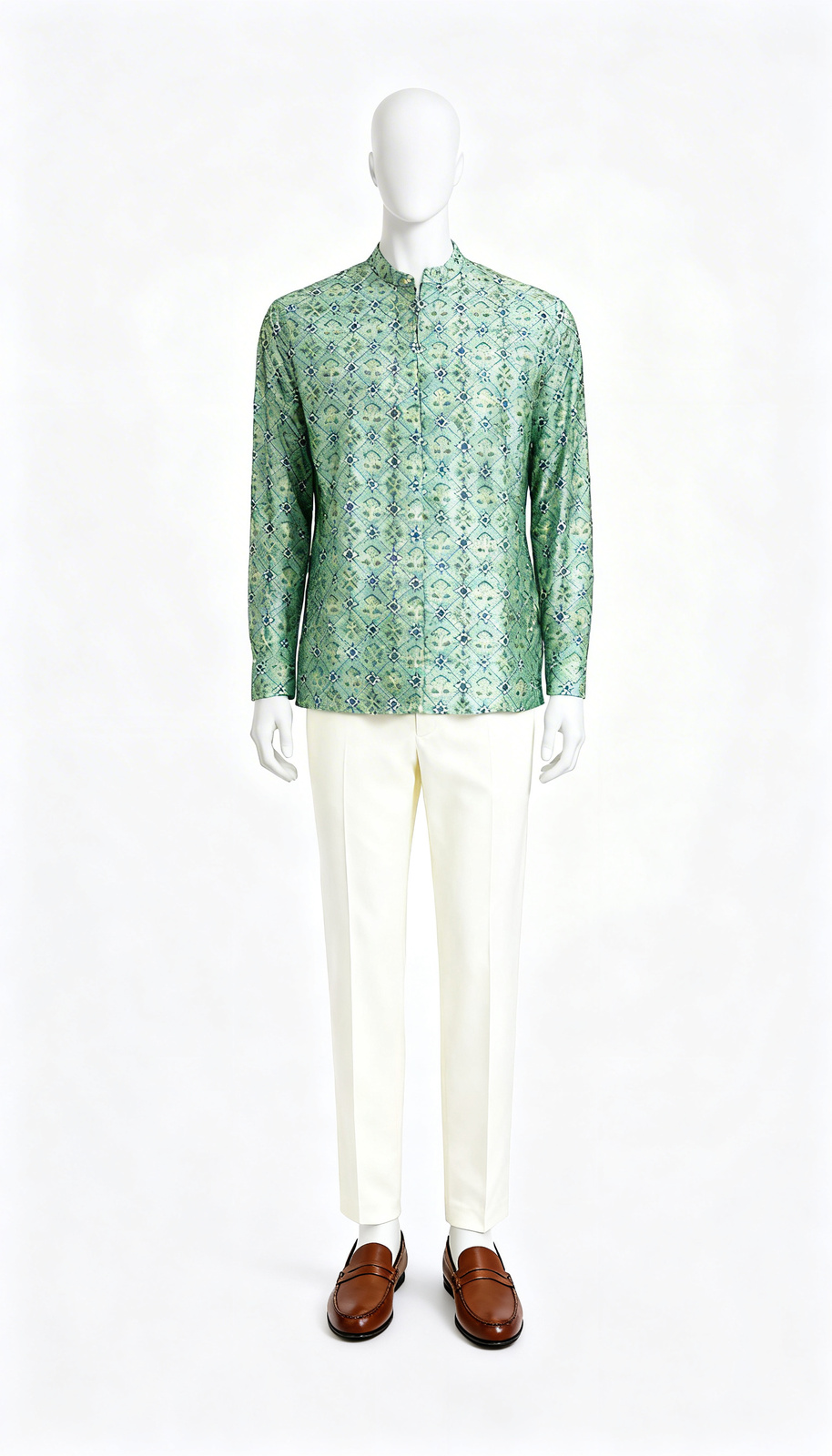 Men Green Printed Shirt
