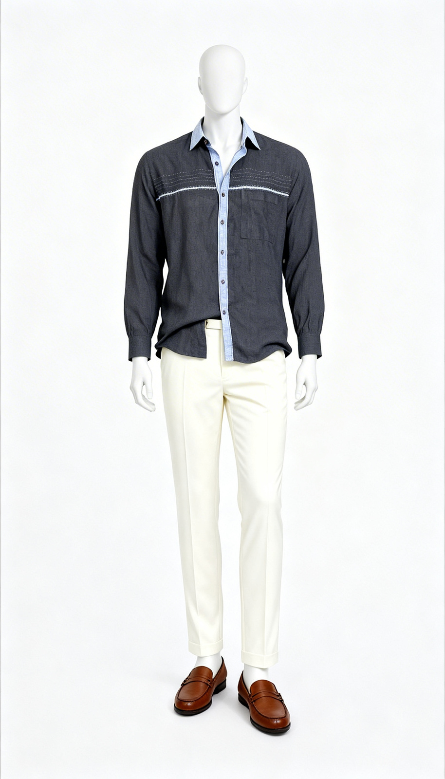 Charcoal Panel Detail Shirt