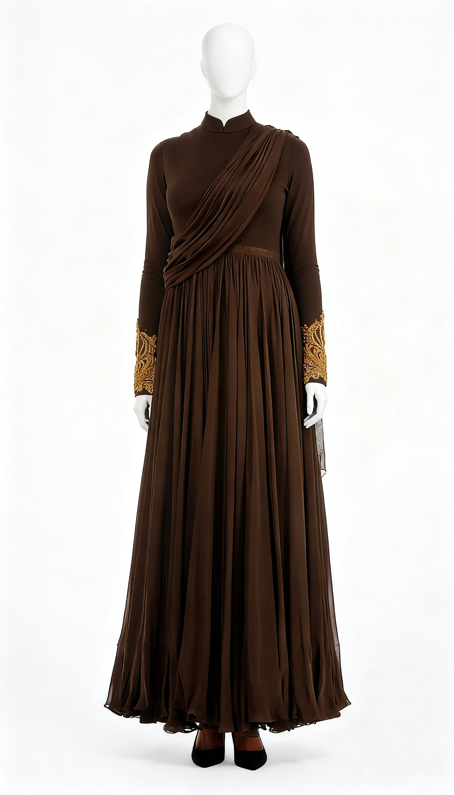 Brown Anarkali Set - Costumepeti