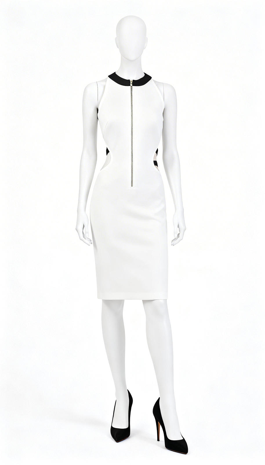 White Cocktail Western Dress - Costumepeti