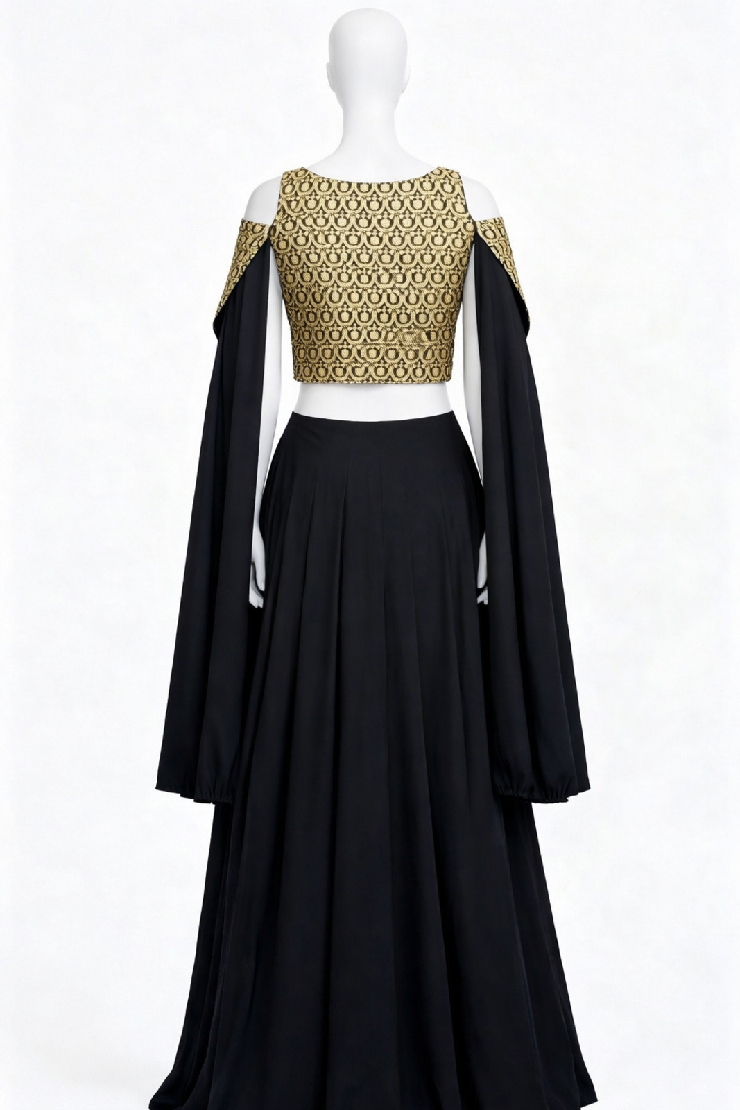Khwabeeda Black & Gold Western Dress - Costumepeti