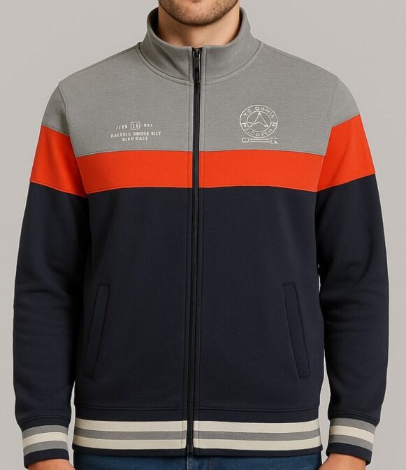 Clour Block Zip Jacket:  Trending jackets for men at Costumepeti