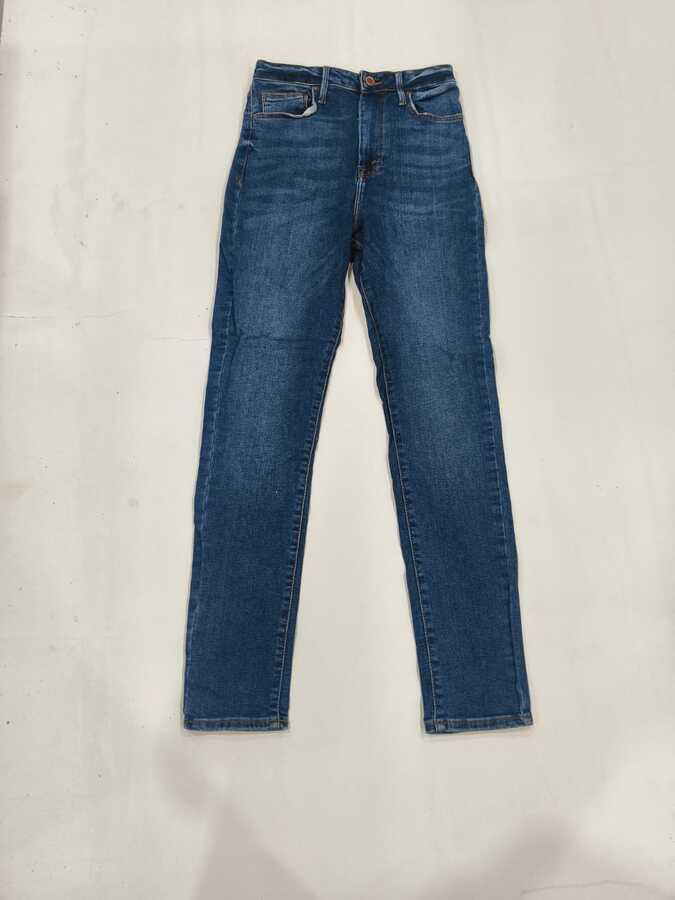 Blue Slim Mid-Rise Jeans