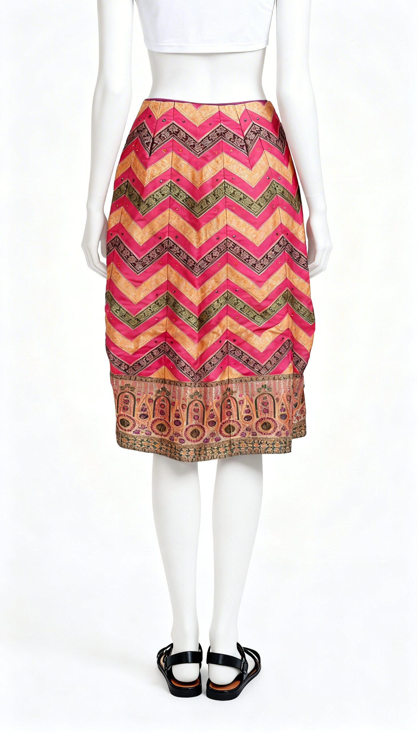 Multicolour Ethnic Chevron Festive Skirt - Image 2