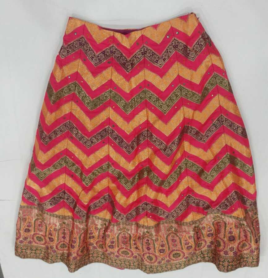 Multicolour Ethnic Chevron Festive Skirt - Image 4