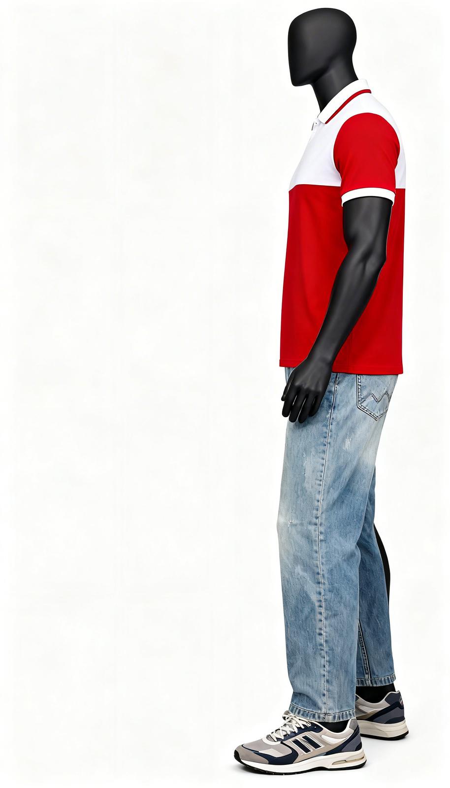 Light Wash Straight Fit Denim - Image 3