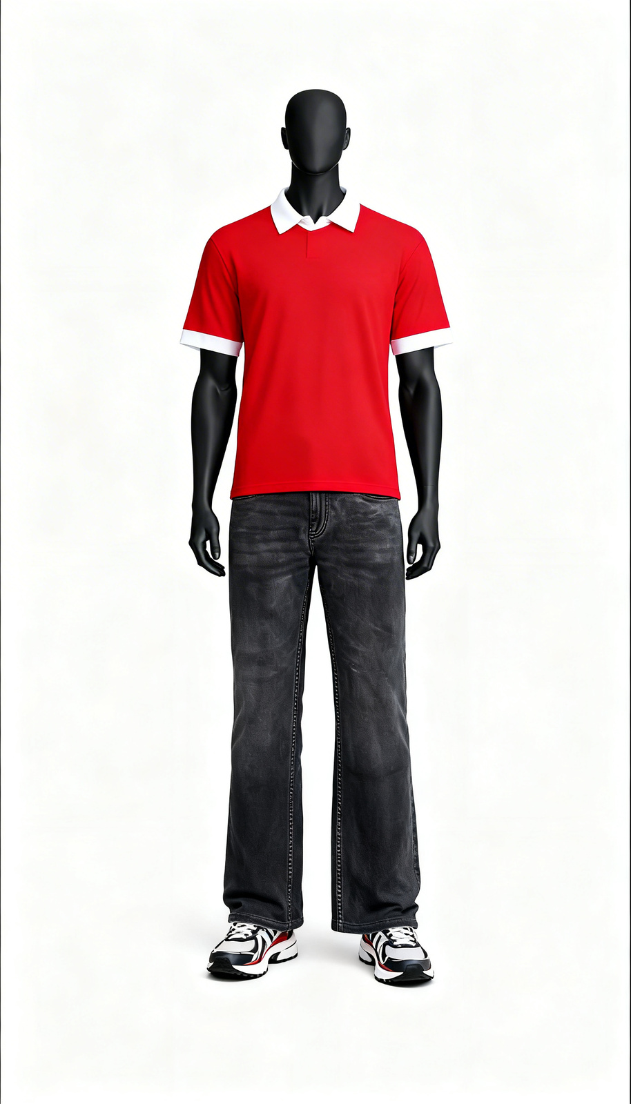 Charcoal Washed Straight Jeans