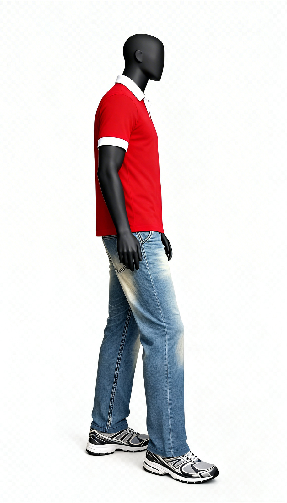 Mid Blue Straight Fit Jeans - Image 3