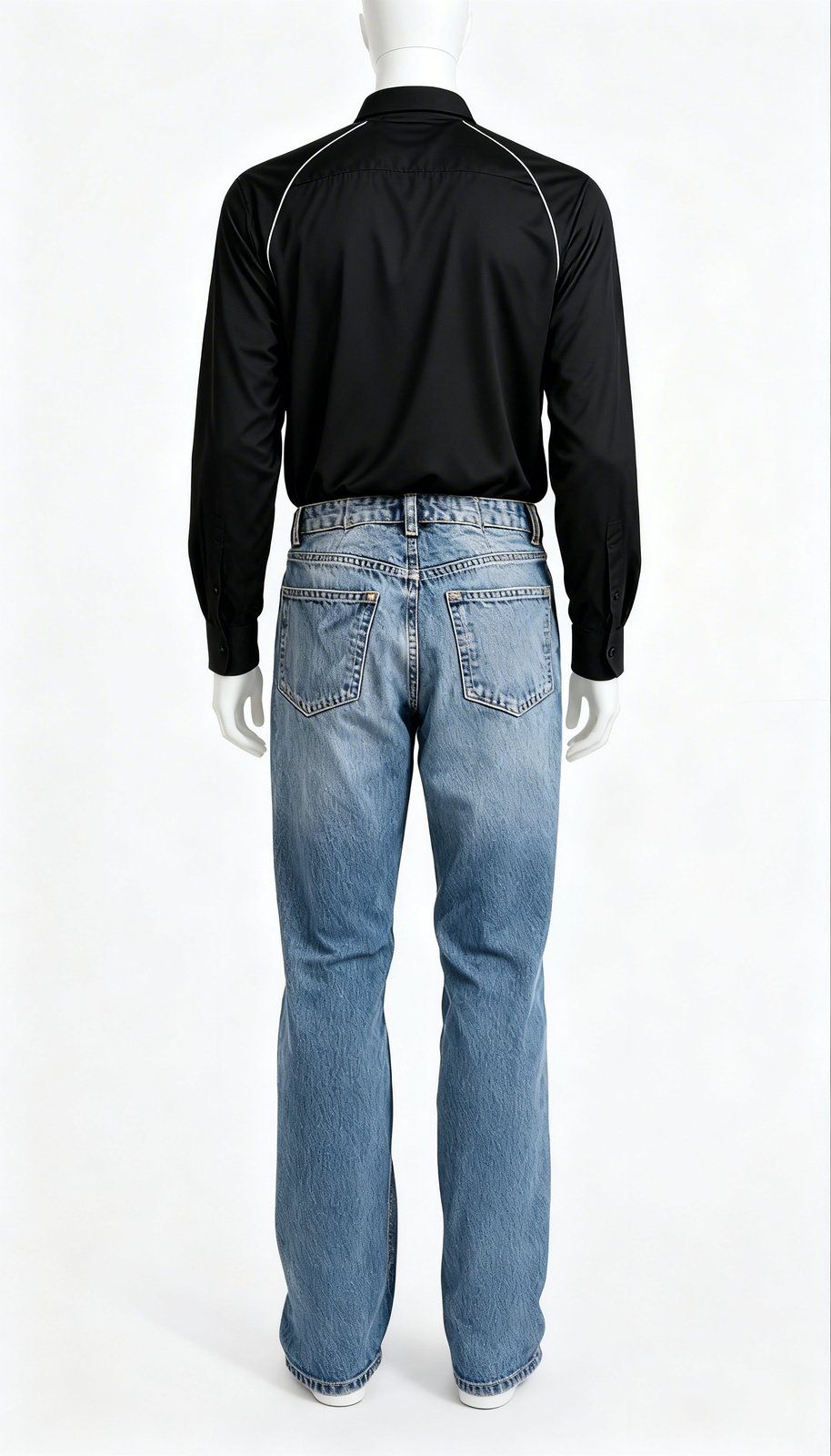 Blue Heavy Distressed Slim Jeans