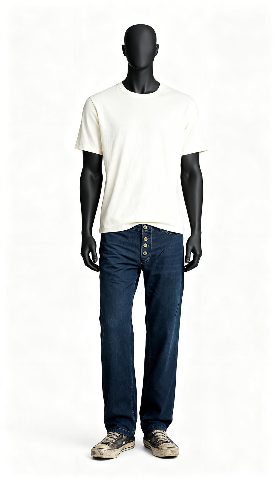 Navy Blue Straight Fit Jeans