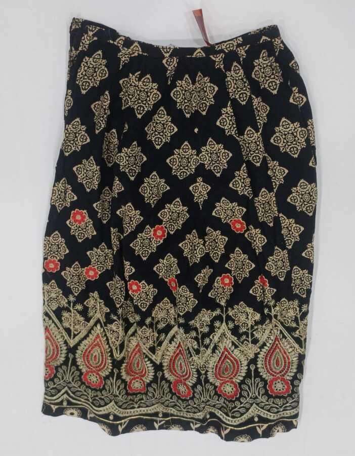Black Golden Ethnic Printed Skirt - Image 4