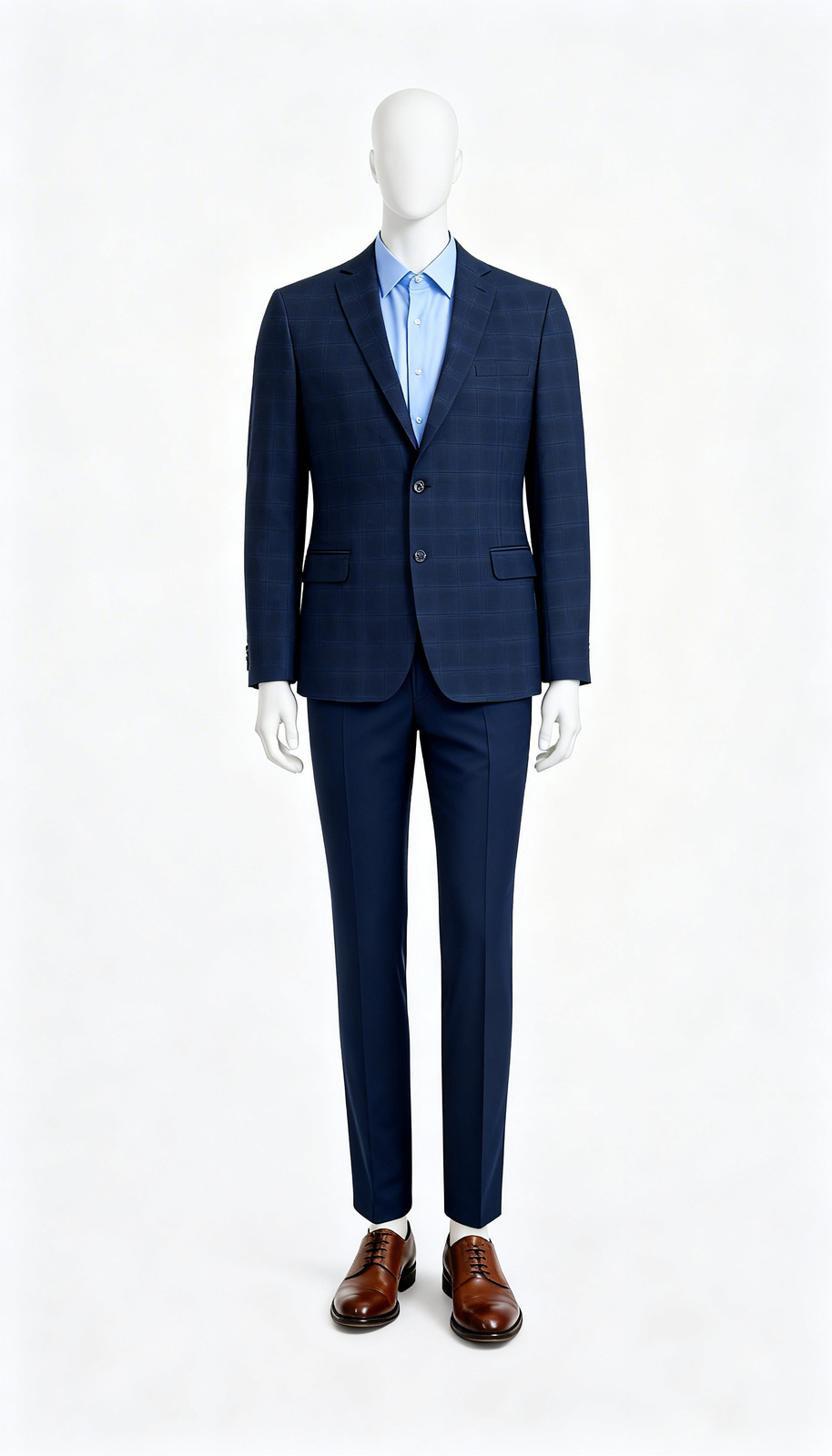 The Modern Check Navy Business Blazer