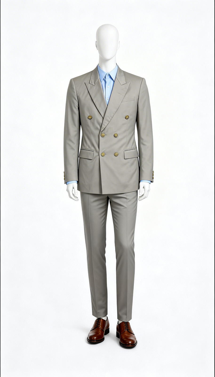 The Coastline Double-Breasted Khaki Blazer