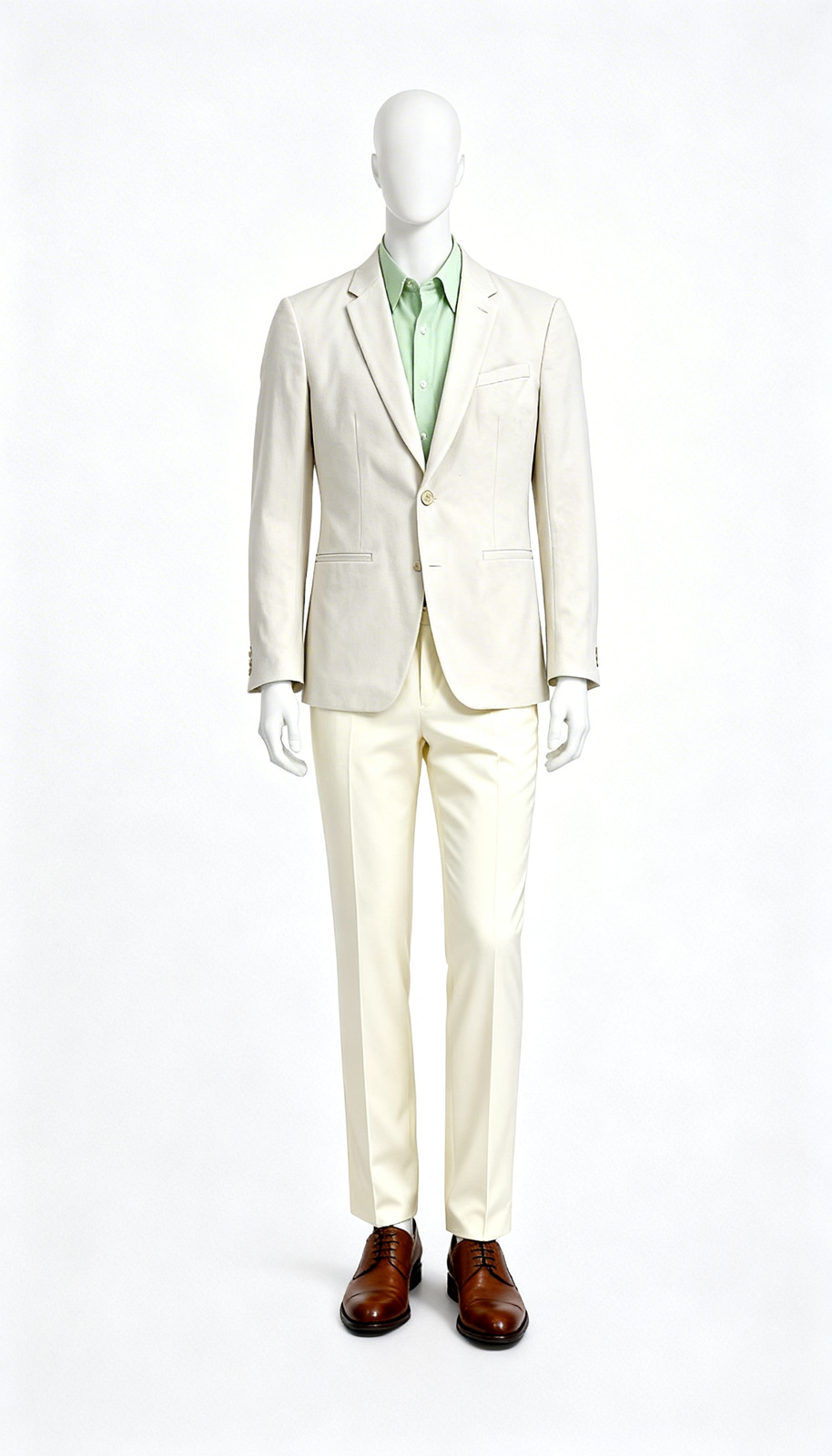 The Coastal Cream Single-Button Blazer