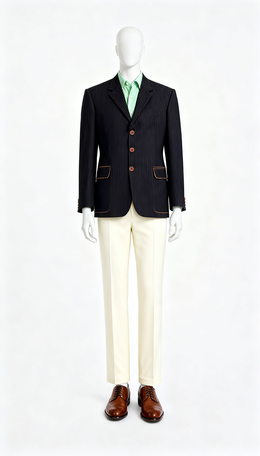 The Deep Plum Pinstripe Business Blazer