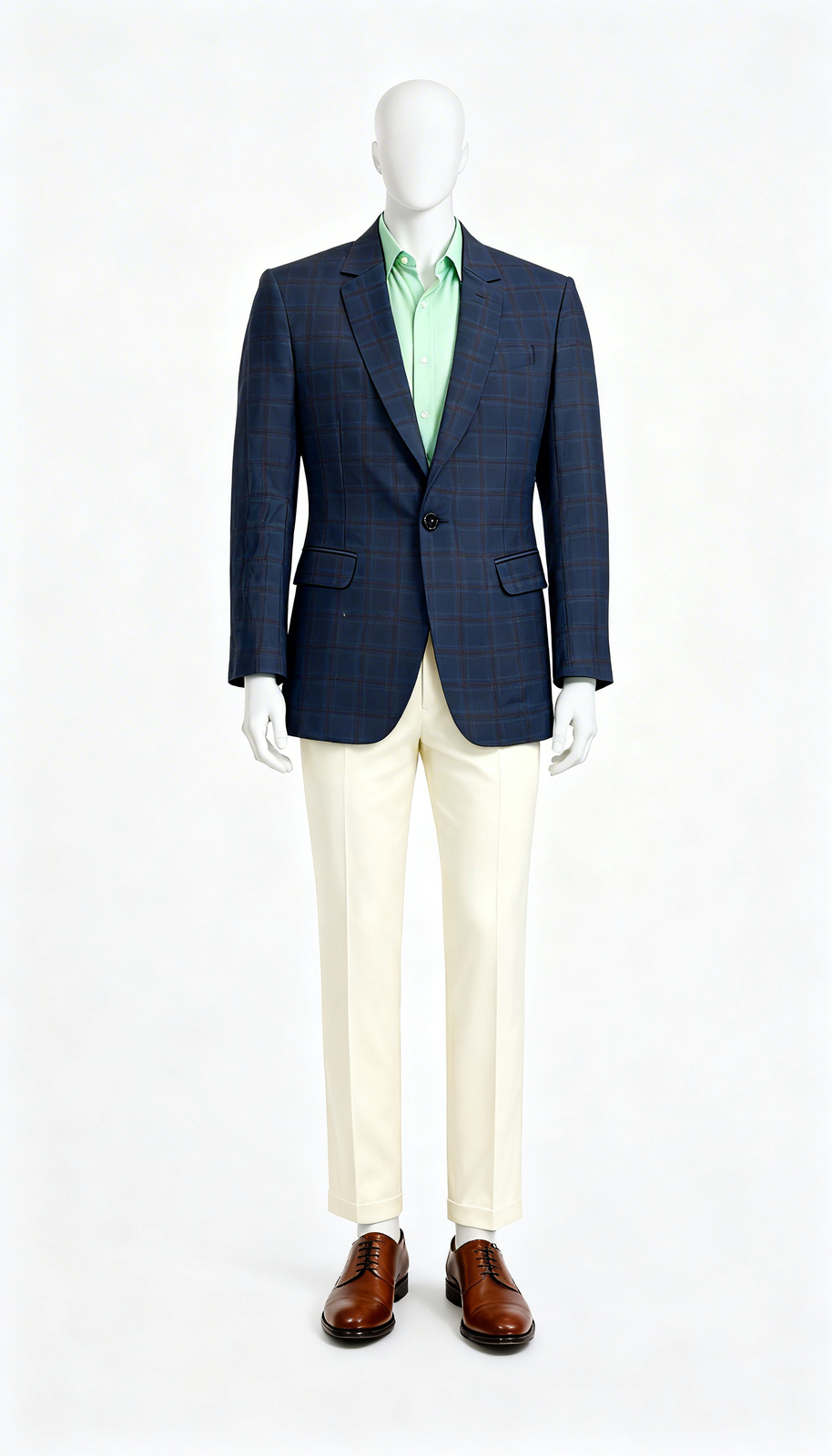 The Executive Burgundy Check Blazer