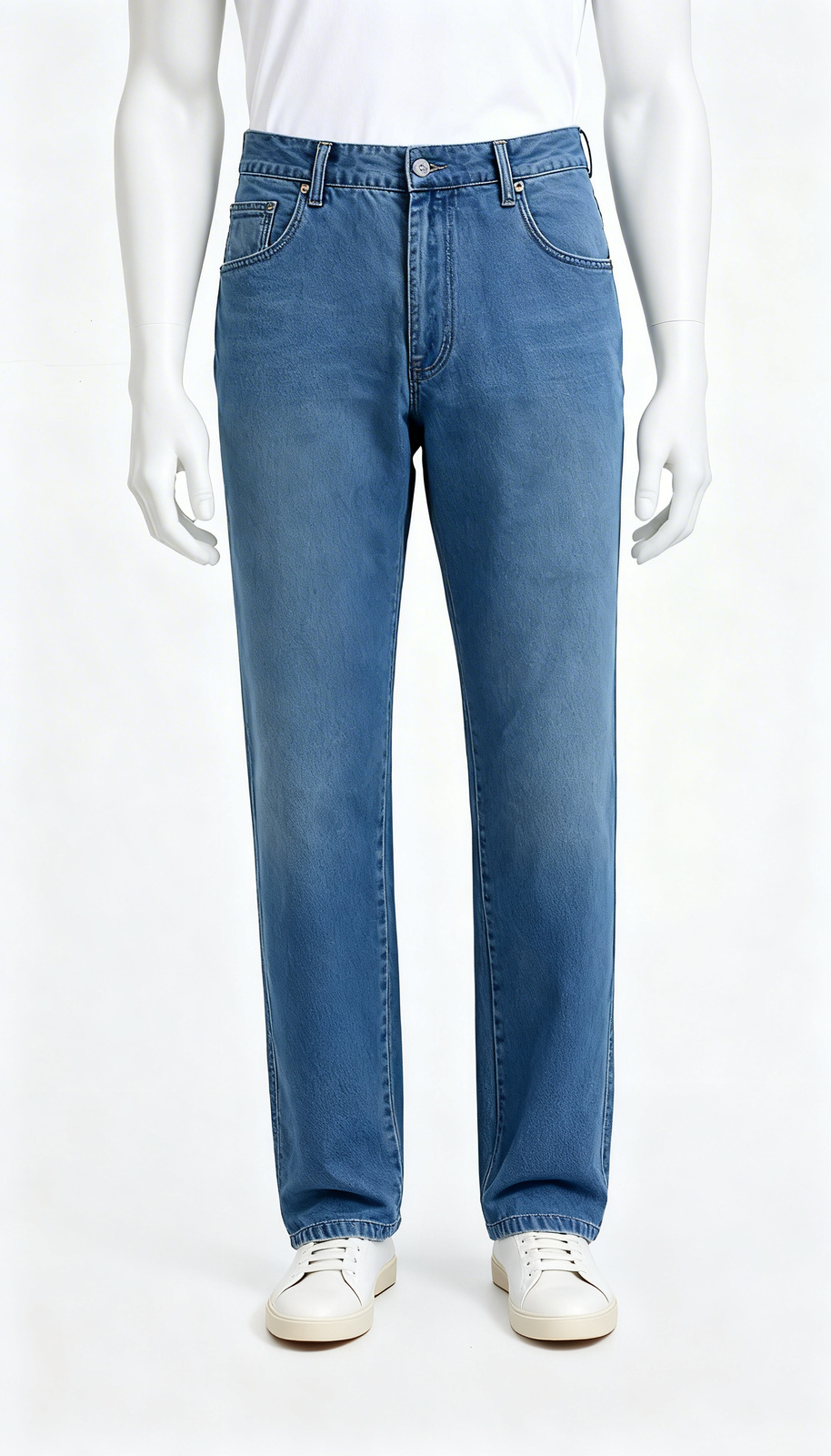 Light Blue Relaxed Denim Jeans