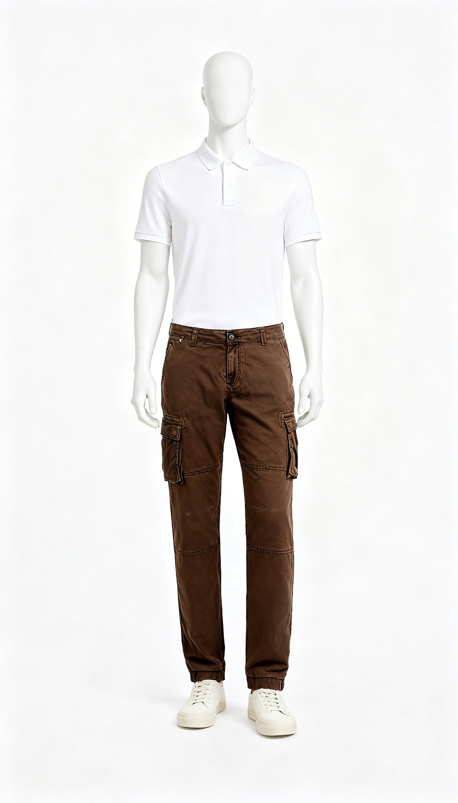 Brown Cargo Jogger Style Jeans - Image 4