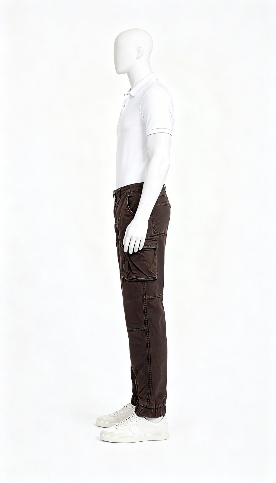 Brown Cargo Jogger Style Jeans - Image 3