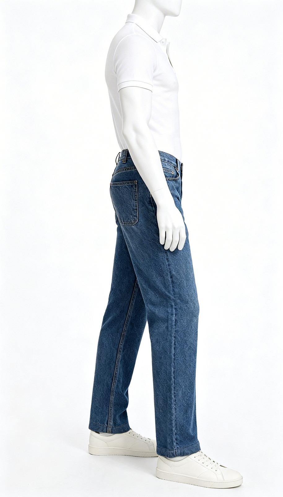 Mid Blue Classic Straight Jeans - Image 3