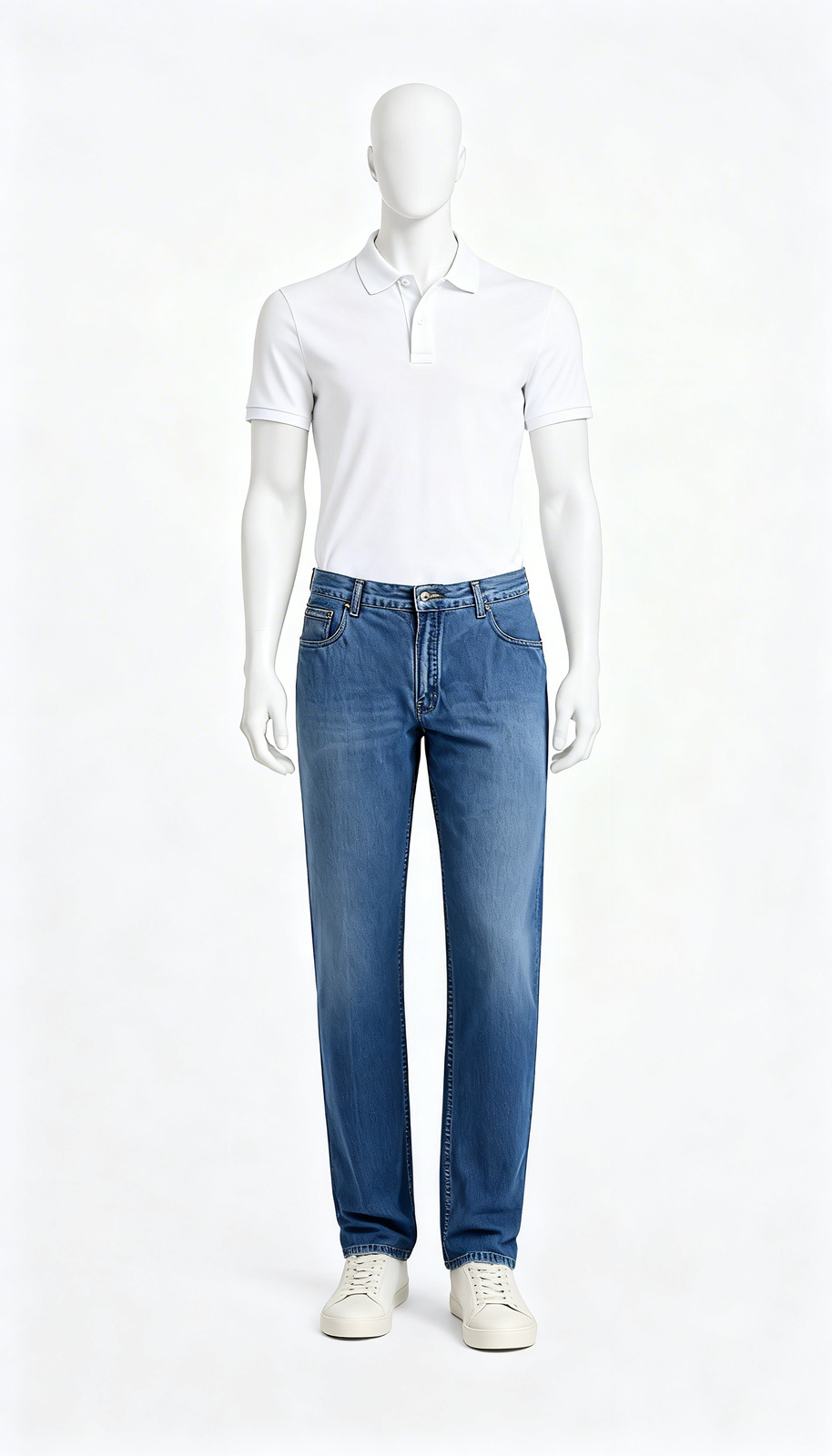 Relaxed Fit Wide Blue Jeans