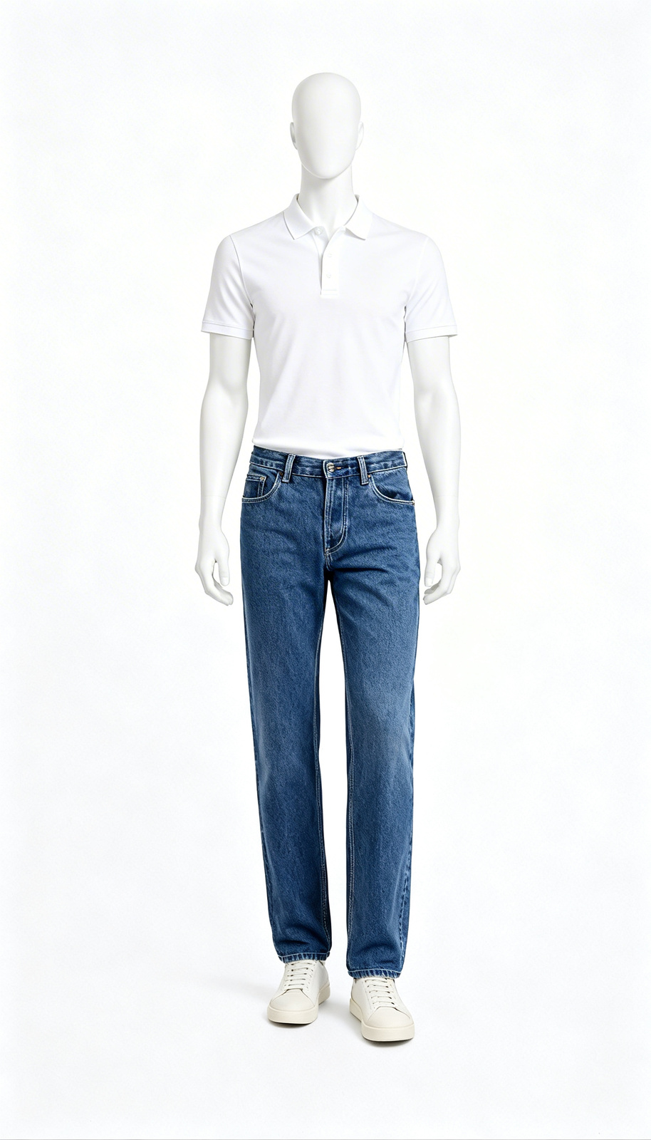 Classic Straight Blue Denim Jeans