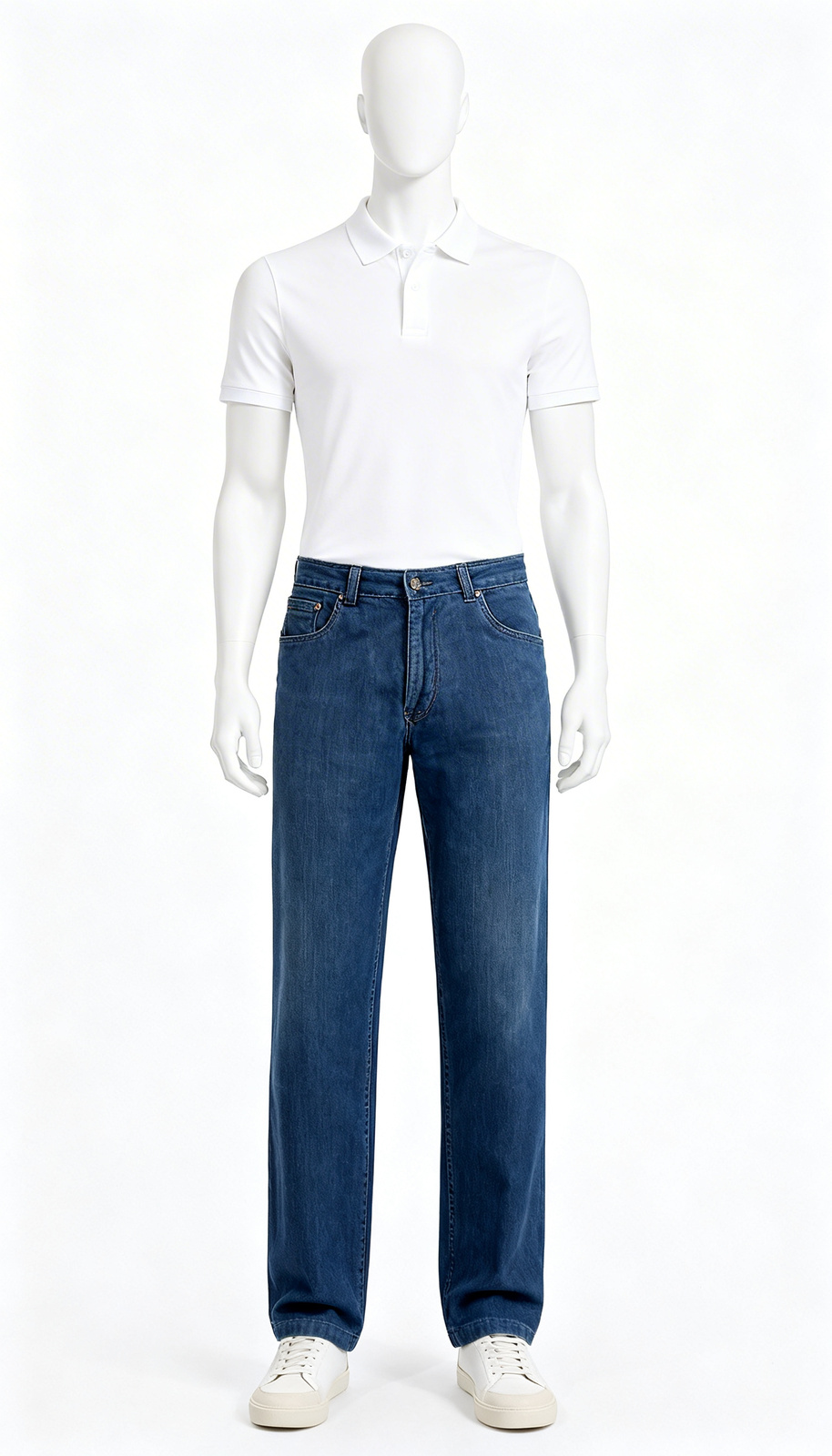 Navy Straight Fit Denim Jeans