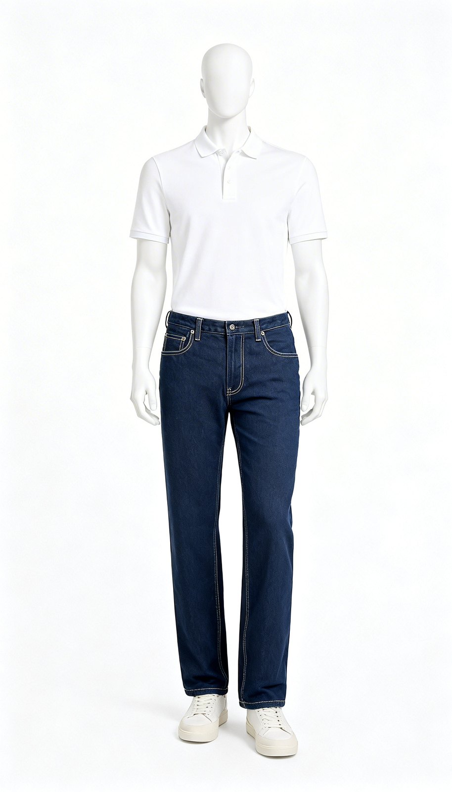 Navy Classic Straight Fit Chinos