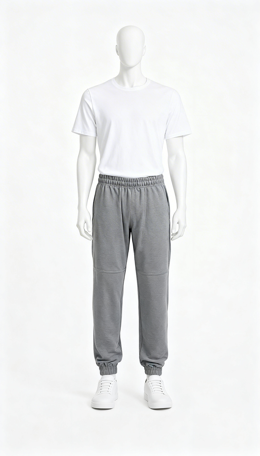 Men’s Grey Relaxed-Fit Cotton Lounge Pants