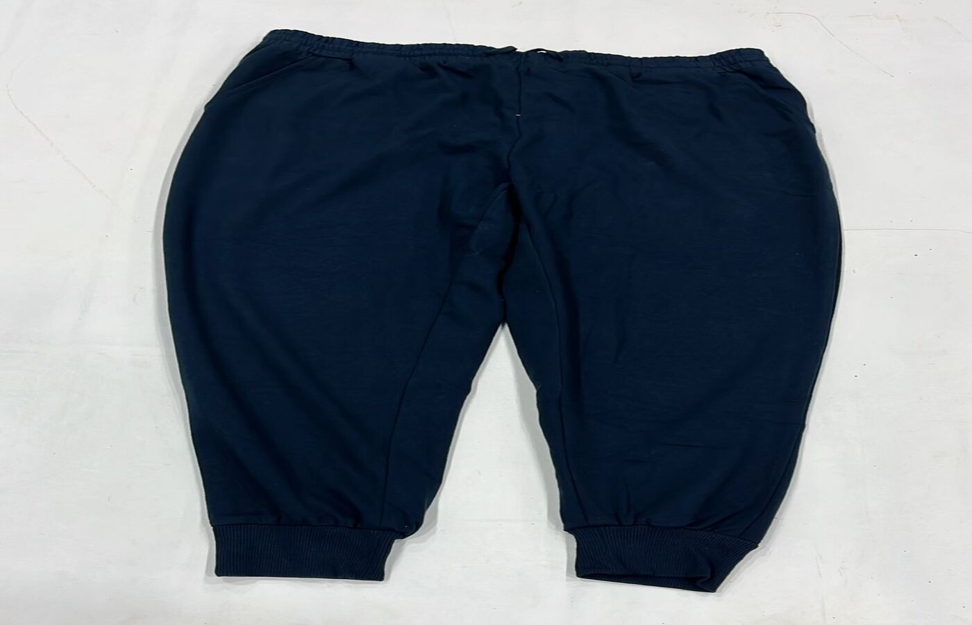 Navy Blue Tapered Cuffed Joggers - Image 5