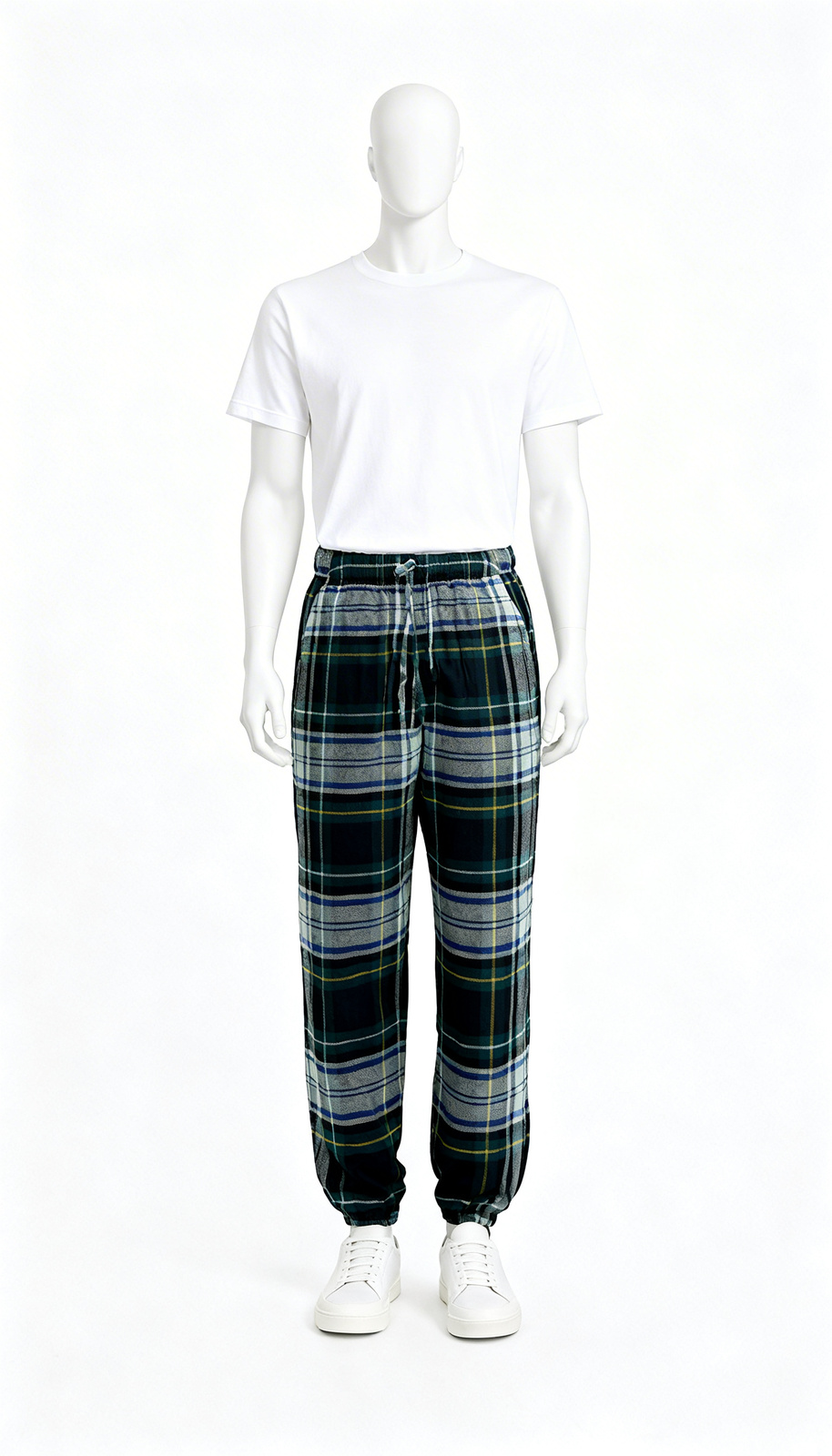 Men’s Multicolor Check Cotton Lounge Pants