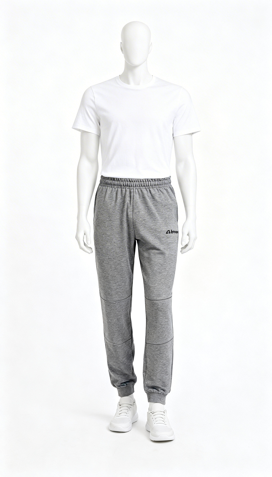 Men’s Grey Textured Cotton-Lounge Pants - Image 4