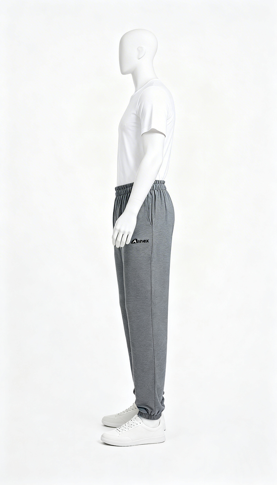 Men’s Grey Textured Cotton-Lounge Pants - Image 3