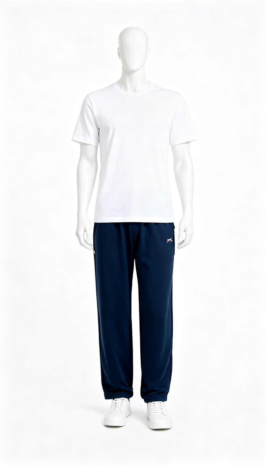 Navy Blue Relaxed Fit Solid Track Pants