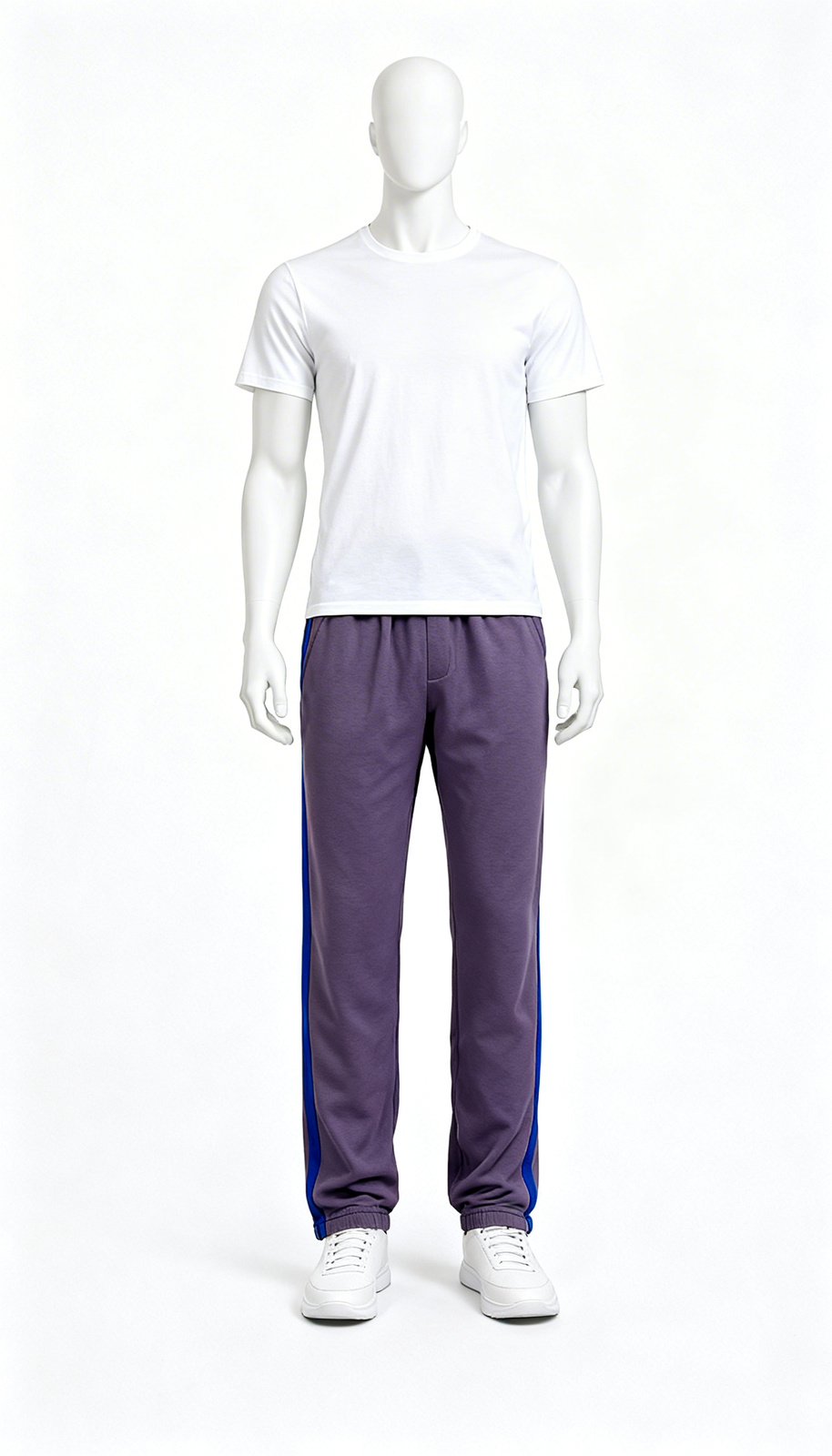 Grey Lavender Relaxed Fit Solid Lounge Pants - Image 4