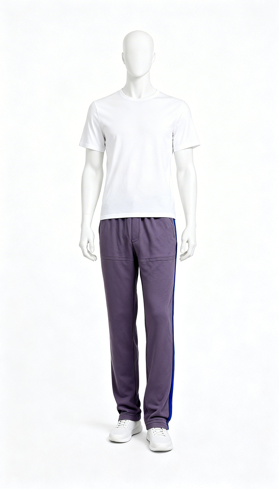 Grey Lavender Relaxed Fit Solid Lounge Pants