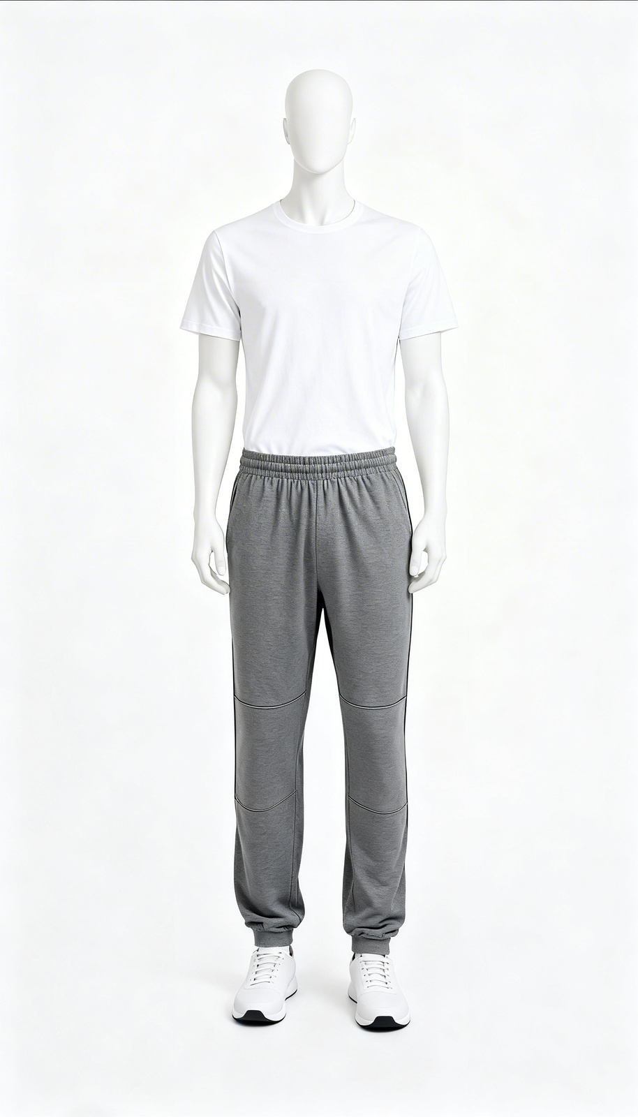 Men’s Heather Grey Relaxed Lounge Track Pants