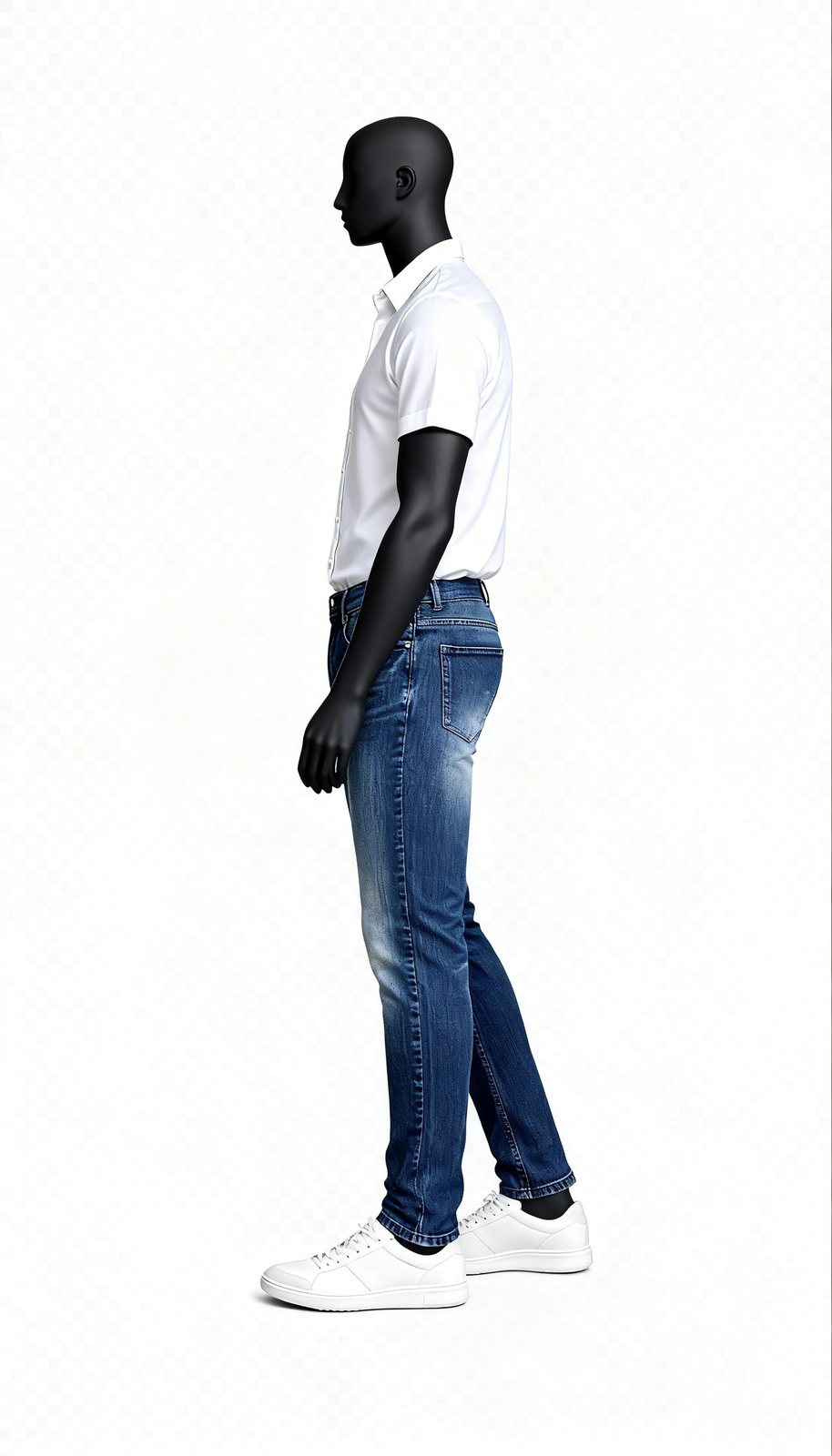 Grey Washed Denim Jeans - Image 3