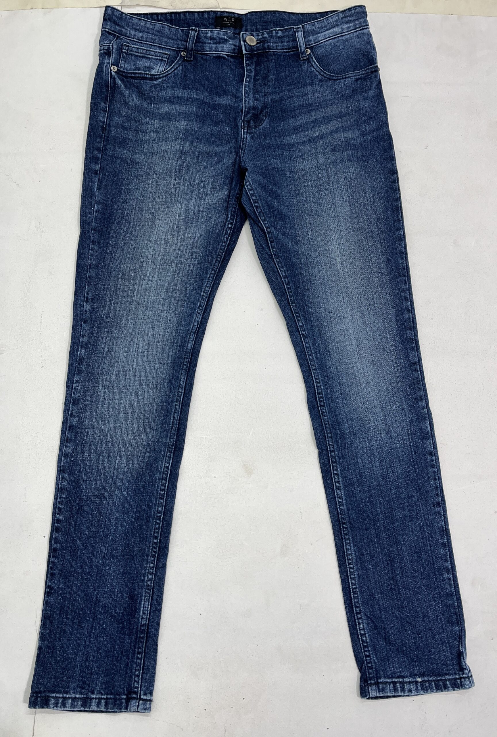 Grey Washed Denim Jeans - Image 4