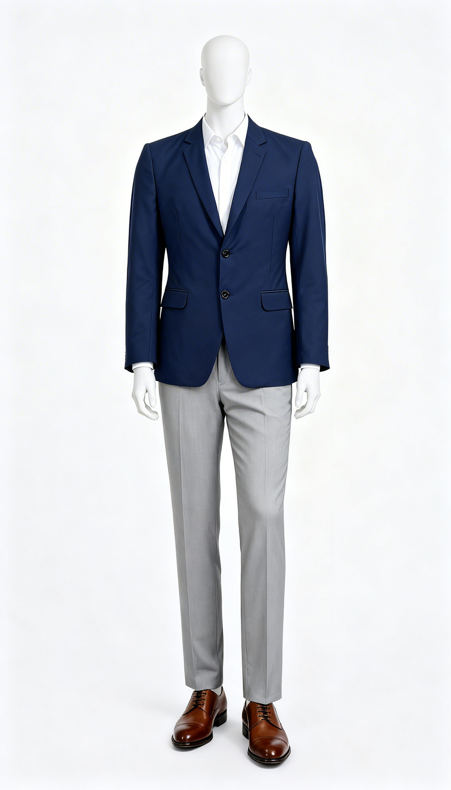 Navy Classic Two-Button Formal Blazer