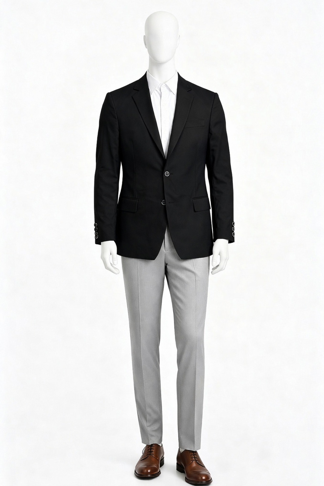 Black Formal Two-Button Blazer