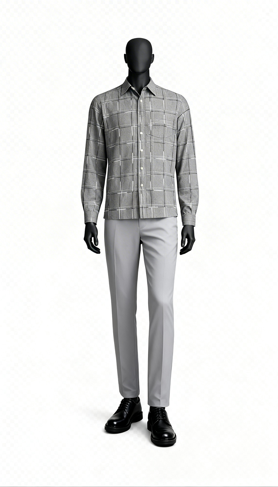 Grey Windowpane Shirt