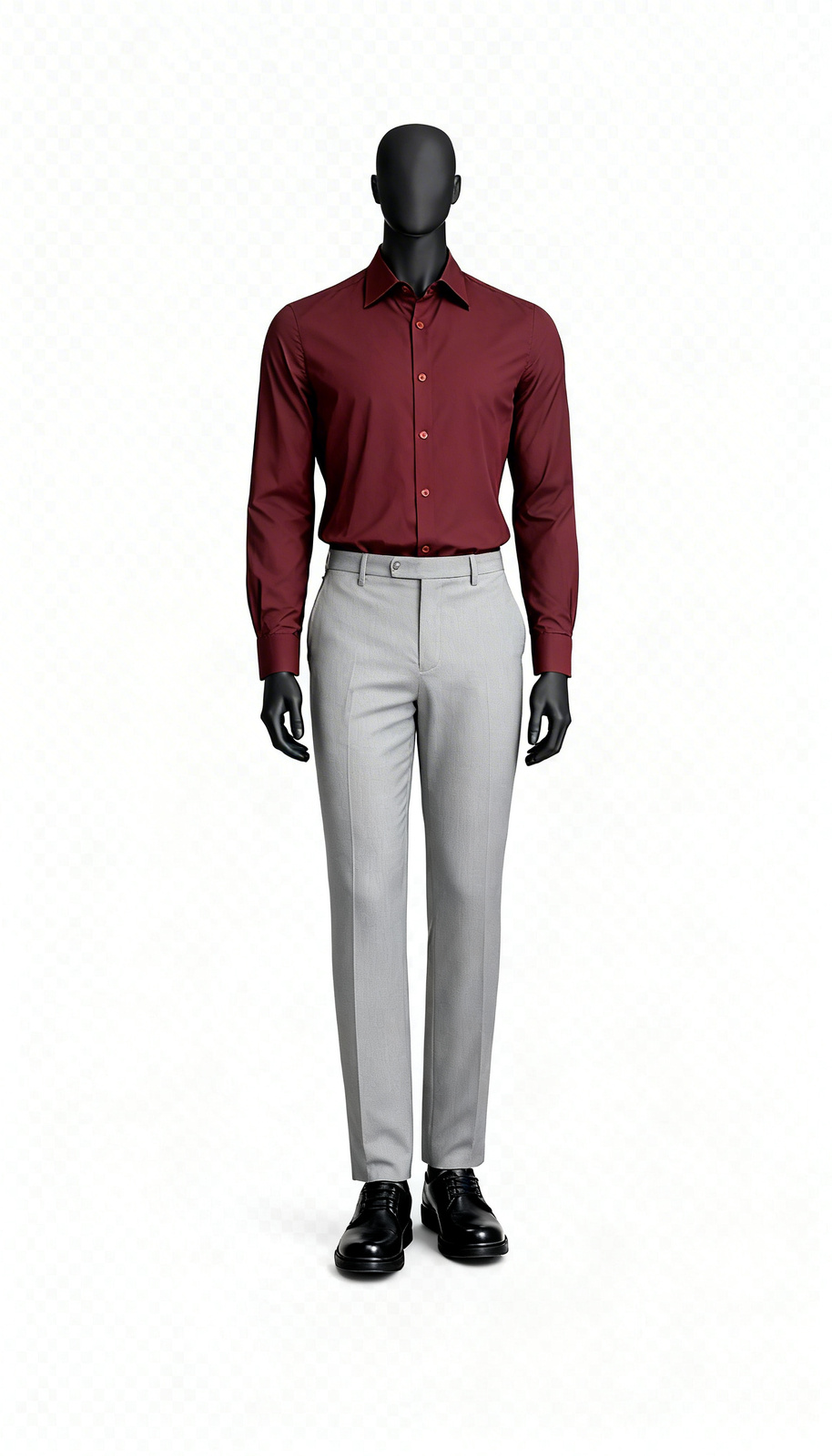 Men Dark Maroon Formal Shirt
