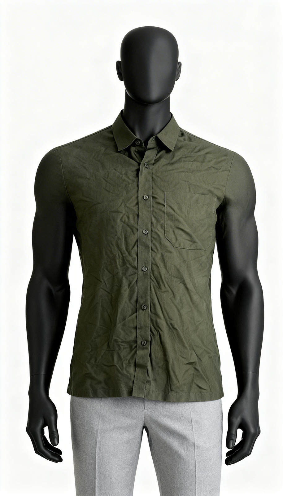 Solid Olive Full Sleeve Shirt