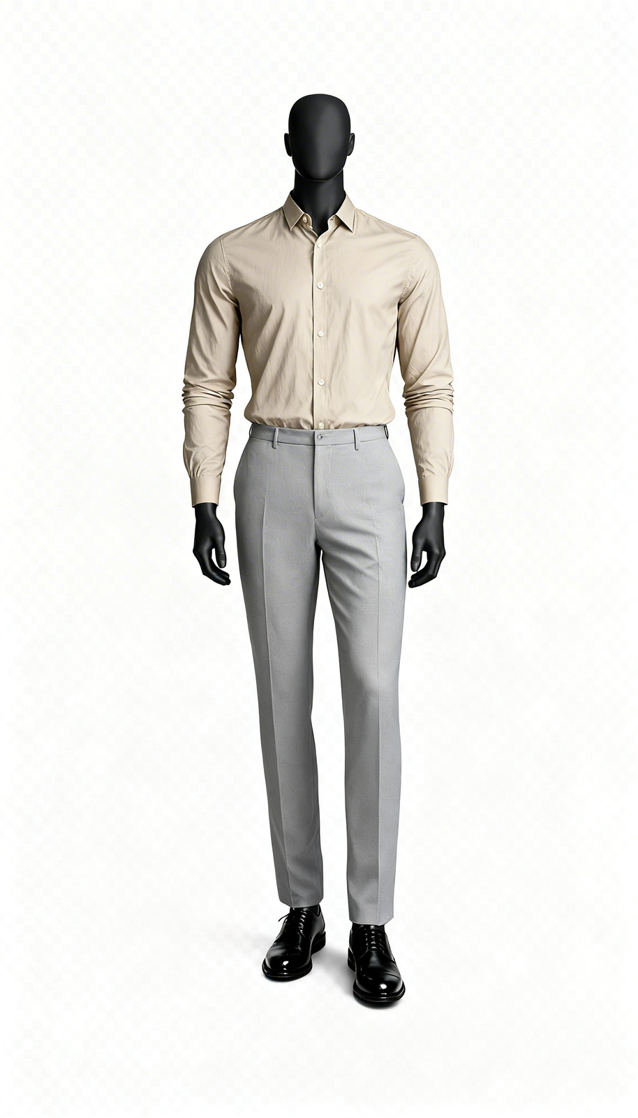 Men’s Solid Beige Formal Shirt