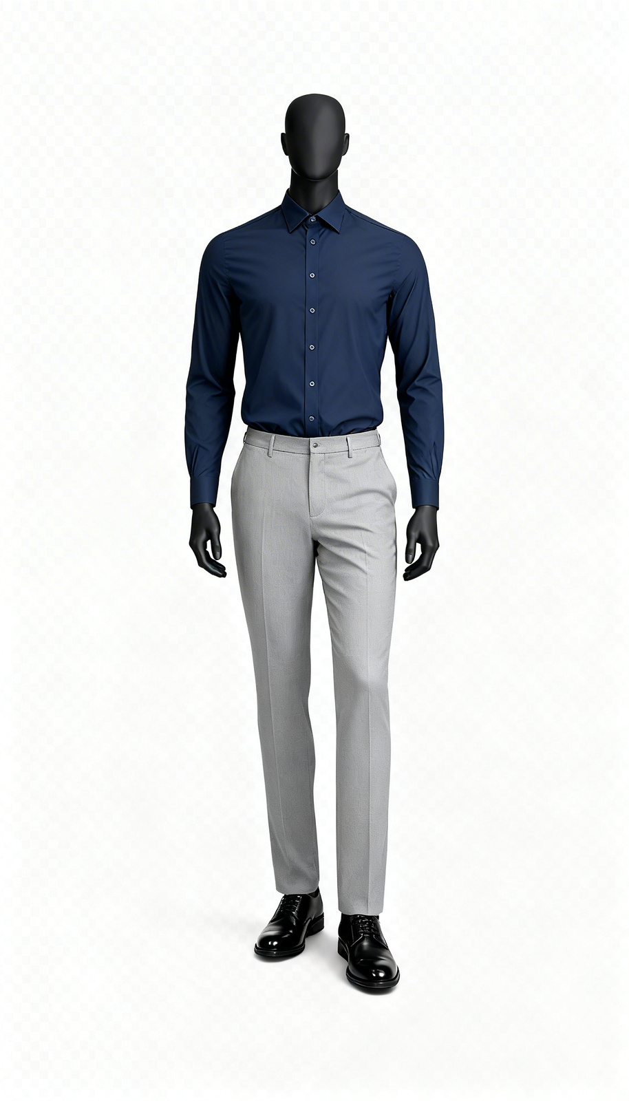 Solid Navy Blue Formal Shirt
